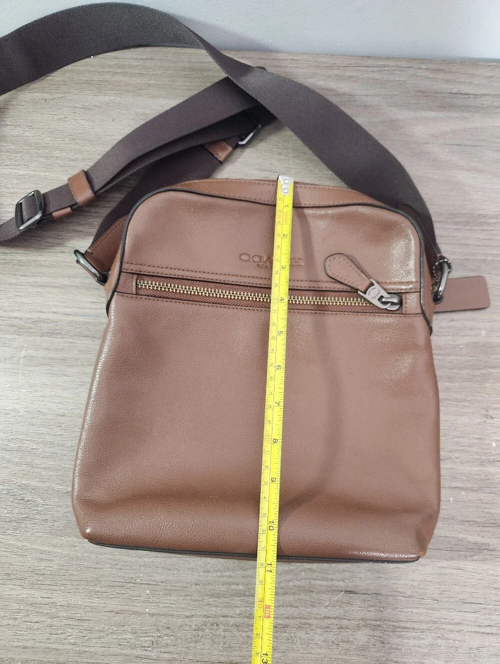 Coach Men's Crossbody Leather Flight Bag